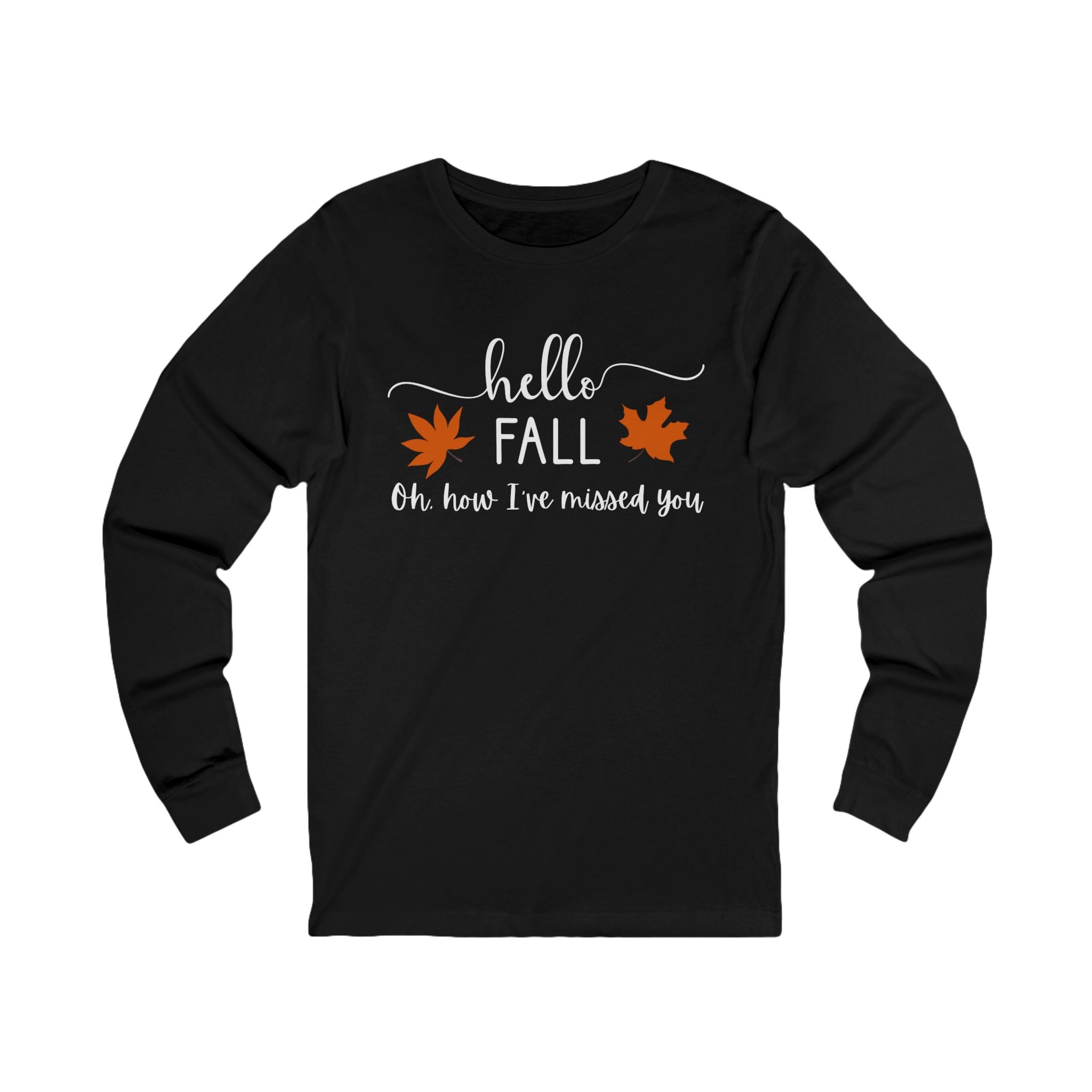 Fall Long Sleeve Tee, Cozy Autumn Shirt, Unisex Graphic Tee, Seasonal Apparel, Thanksgiving Gift, Hello Fall Shirt