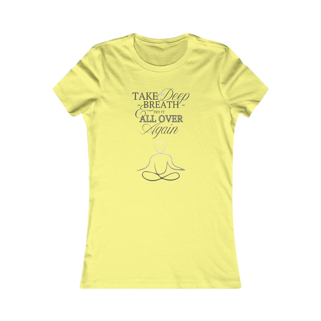 Women's Mindfulness Tee - "Take a Deep Breath" Meditation Shirt