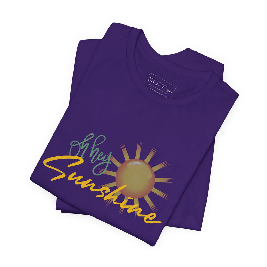 Hey Sunshine Unisex Jersey Tee - Perfect for Summer Vibes & Casual Days