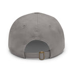 Stylish Dad Hat, Casual Everyday Wear, Father's Day Gift, Outdoor & Fun, Adjustable Cap, Unique Leather Patch Design