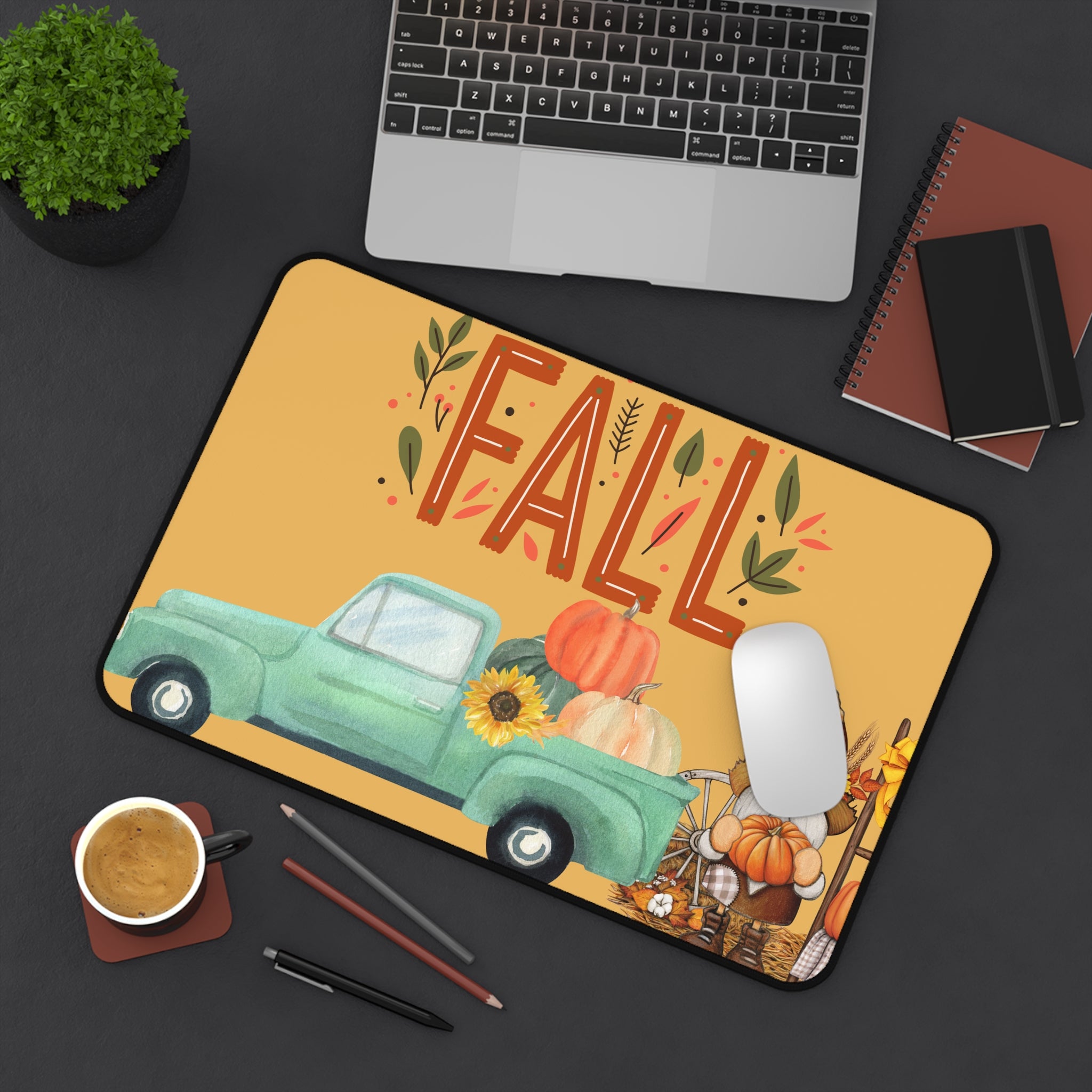Fall-Themed Desk Mat, Festive Desk Accessories, Fall Decor, Home Office Mat, Seasonal Office Supplies, Gift for Fall Lovers