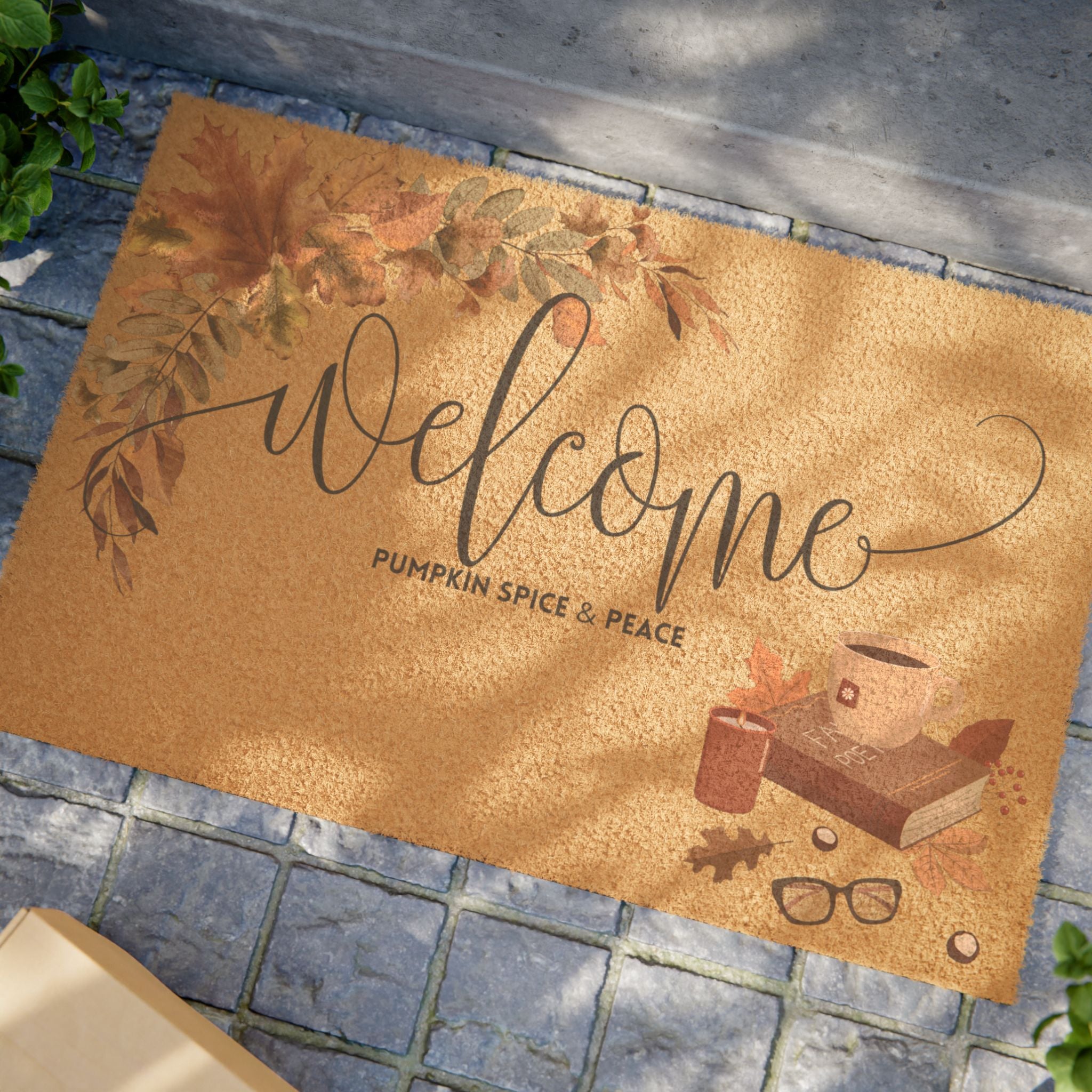 Cozy Welcome Doormat, Home Sweet Home Entrance Mat, Cute Autum Decor, Housewarming Gift, Indoor/Outdoor Welcome Mat