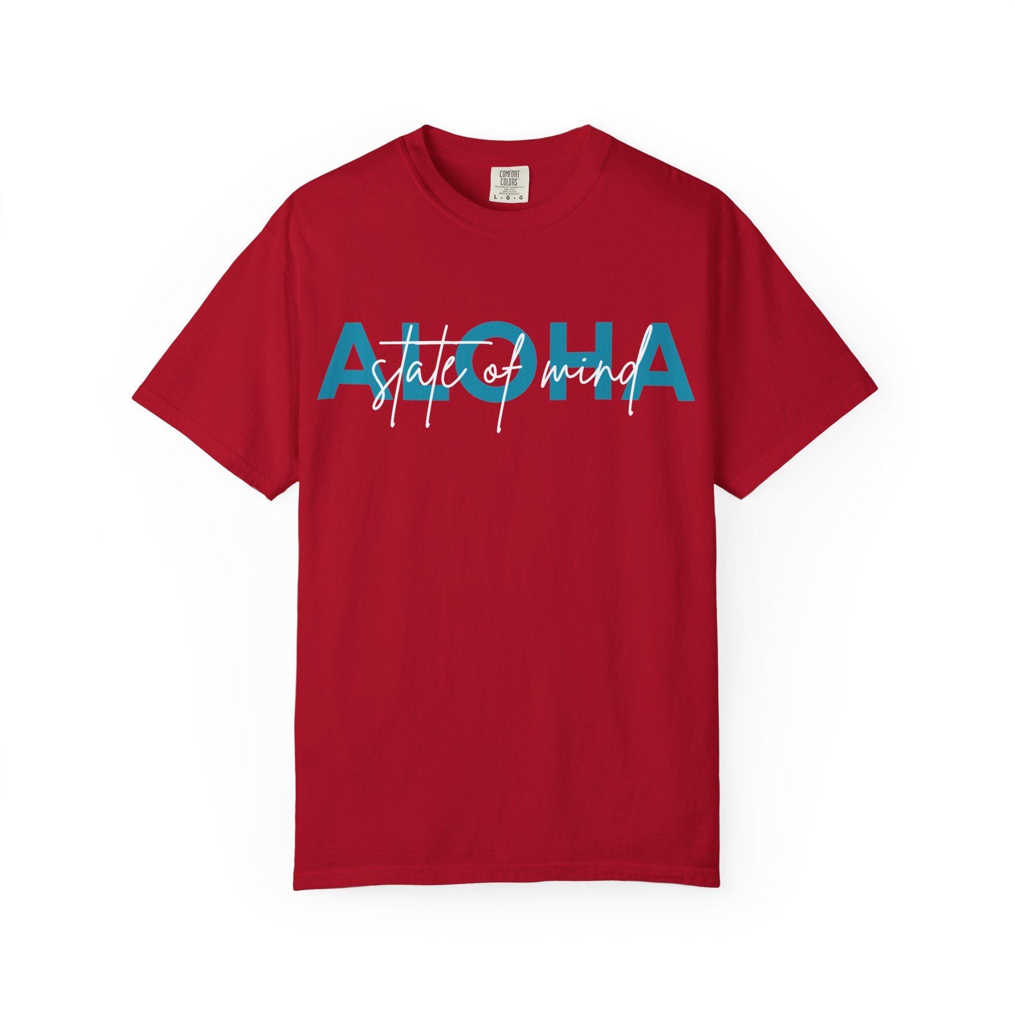Aloha Vibes Comfort Colors Shirt – Vintage Garment-Dyed Unisex T-Shirt, Tropical Retro Tee, Coastal Beachwear, Soothing Island Style Gift