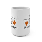 Hello Fall Mug - 15oz Seasonal Coffee Cup, Autumn Drinkware, Cozy Home Gift, Thanksgiving Decor, Fall Aesthetic