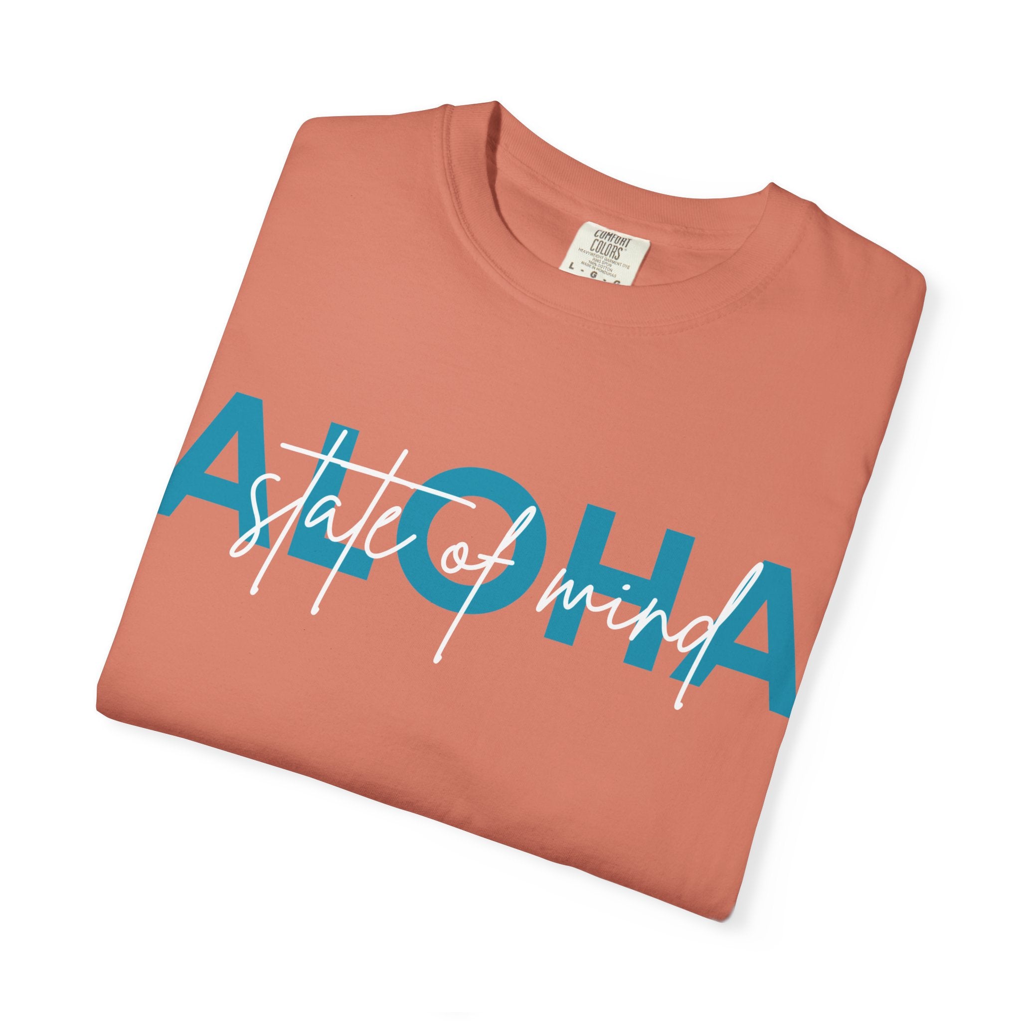 Aloha Vibes Comfort Colors Shirt – Vintage Garment-Dyed Unisex T-Shirt, Tropical Retro Tee, Coastal Beachwear, Soothing Island Style Gift