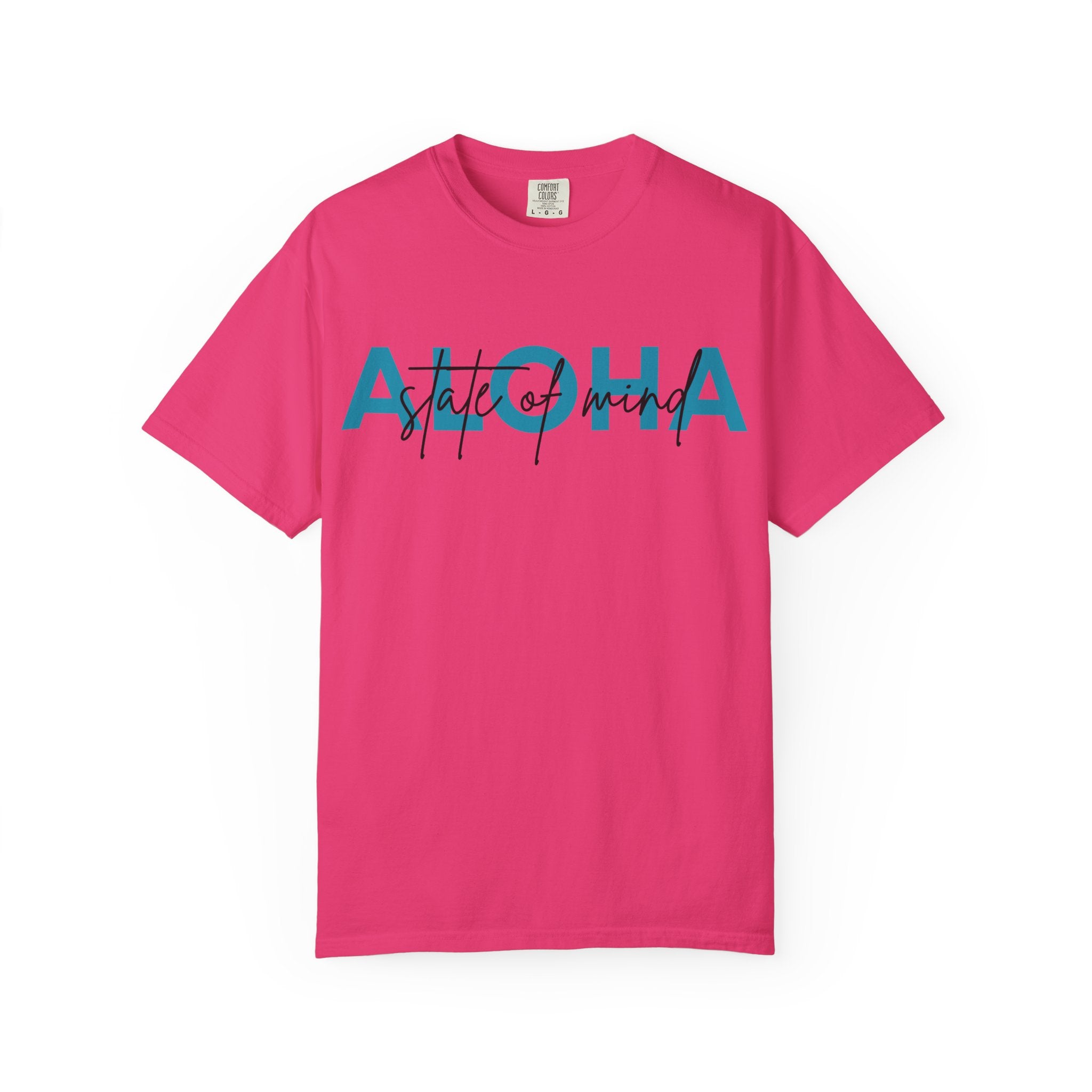 Aloha Vibes Comfort Colors Shirt – Vintage Garment-Dyed Unisex T-Shirt, Tropical Retro Tee, Coastal Beachwear, Soothing Island Style Gift