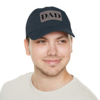 Stylish Dad Hat, Casual Everyday Wear, Father's Day Gift, Outdoor & Fun, Adjustable Cap, Unique Leather Patch Design
