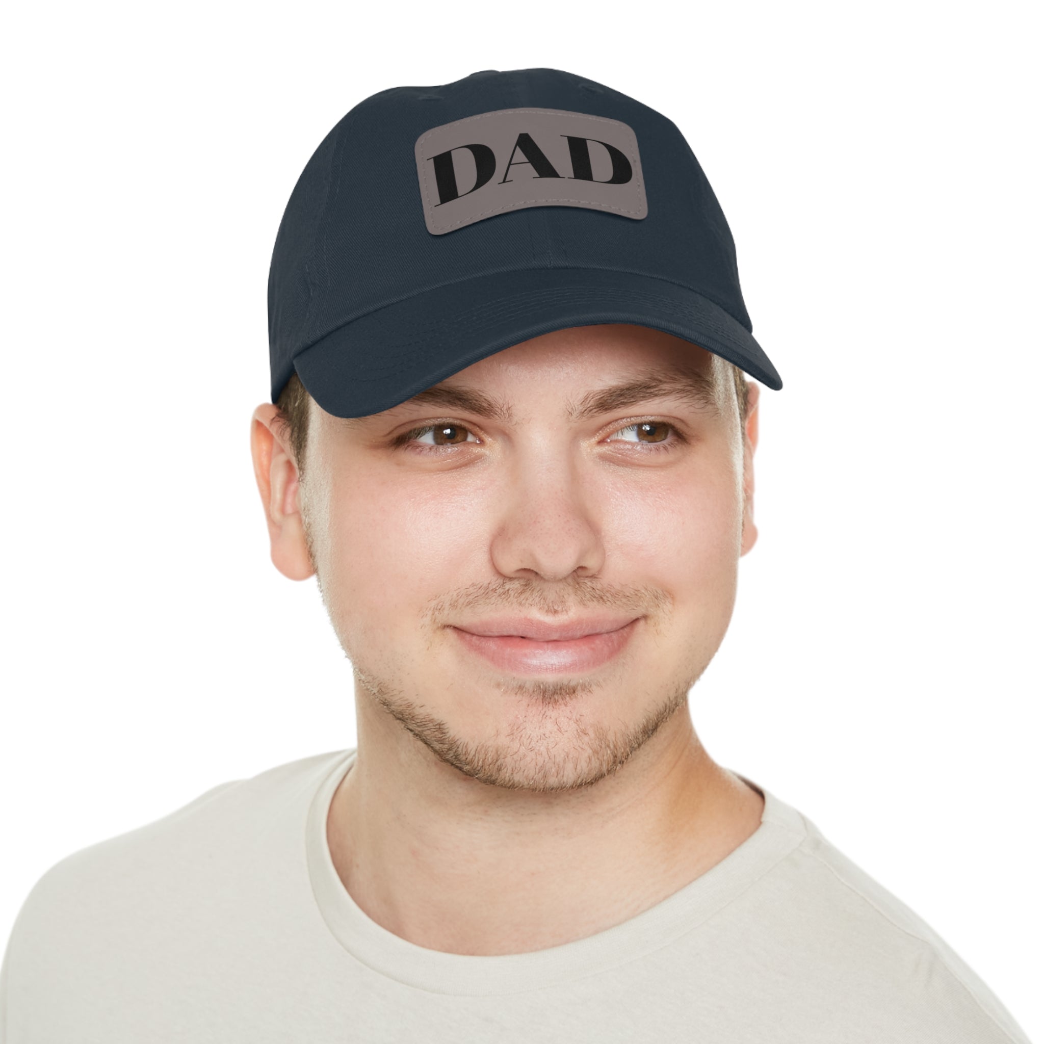 Stylish Dad Hat, Casual Everyday Wear, Father's Day Gift, Outdoor & Fun, Adjustable Cap, Unique Leather Patch Design