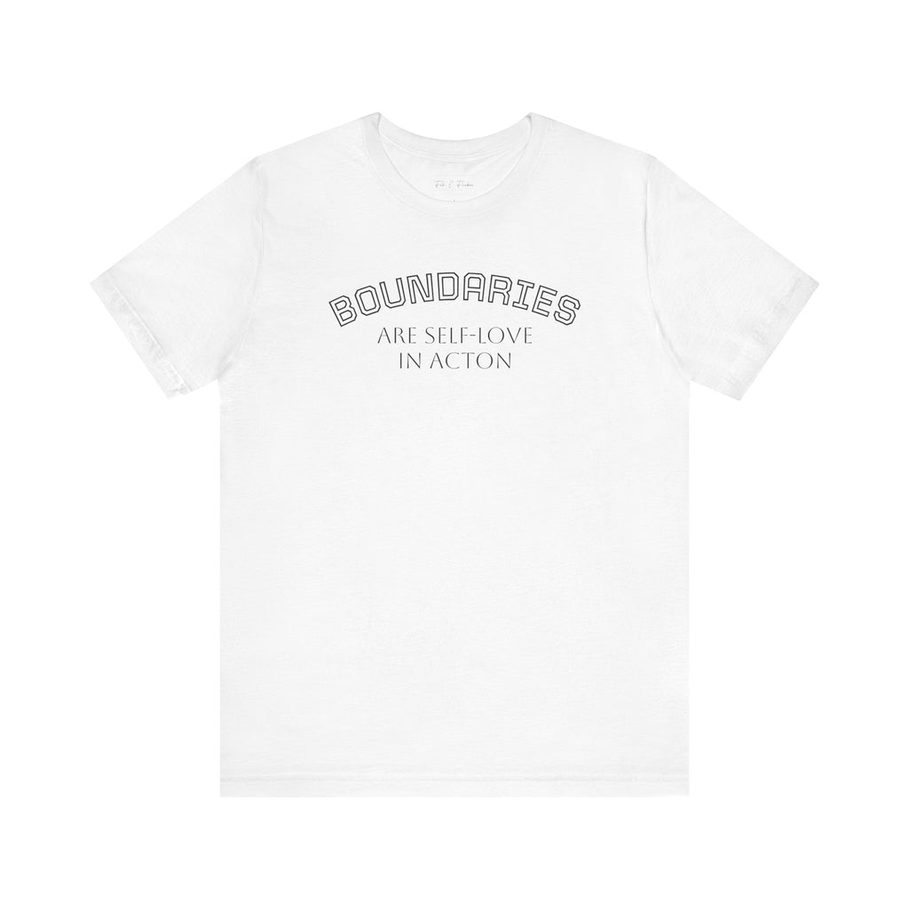 Self-Love Boundaries Tee, Unisex Jersey T-Shirt, Positive Affirmation Shirt, Conscious Living Apparel, Mindfulness Gift