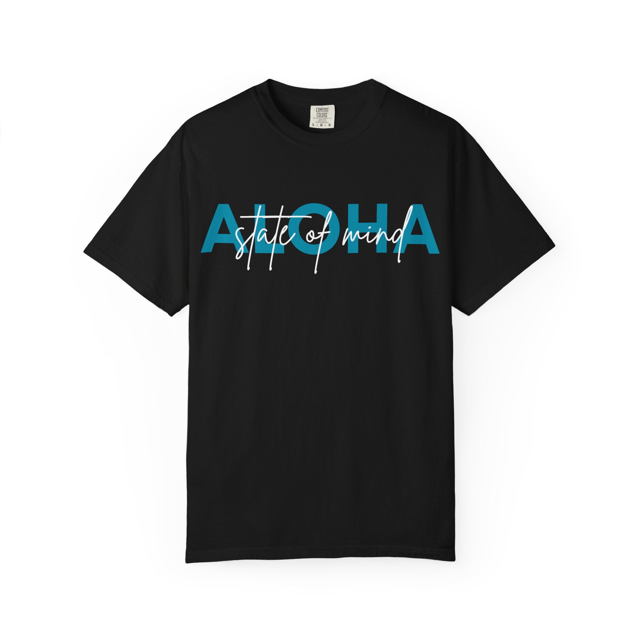Aloha Vibes Comfort Colors Shirt – Vintage Garment-Dyed Unisex T-Shirt, Tropical Retro Tee, Coastal Beachwear, Soothing Island Style Gift