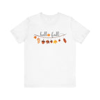 Fall-Themed Unisex T-Shirt - Hello Fall Graphic Tee, Autumn Apparel, Seasonal Gift, Cozy Casual Wear, Halloween Top