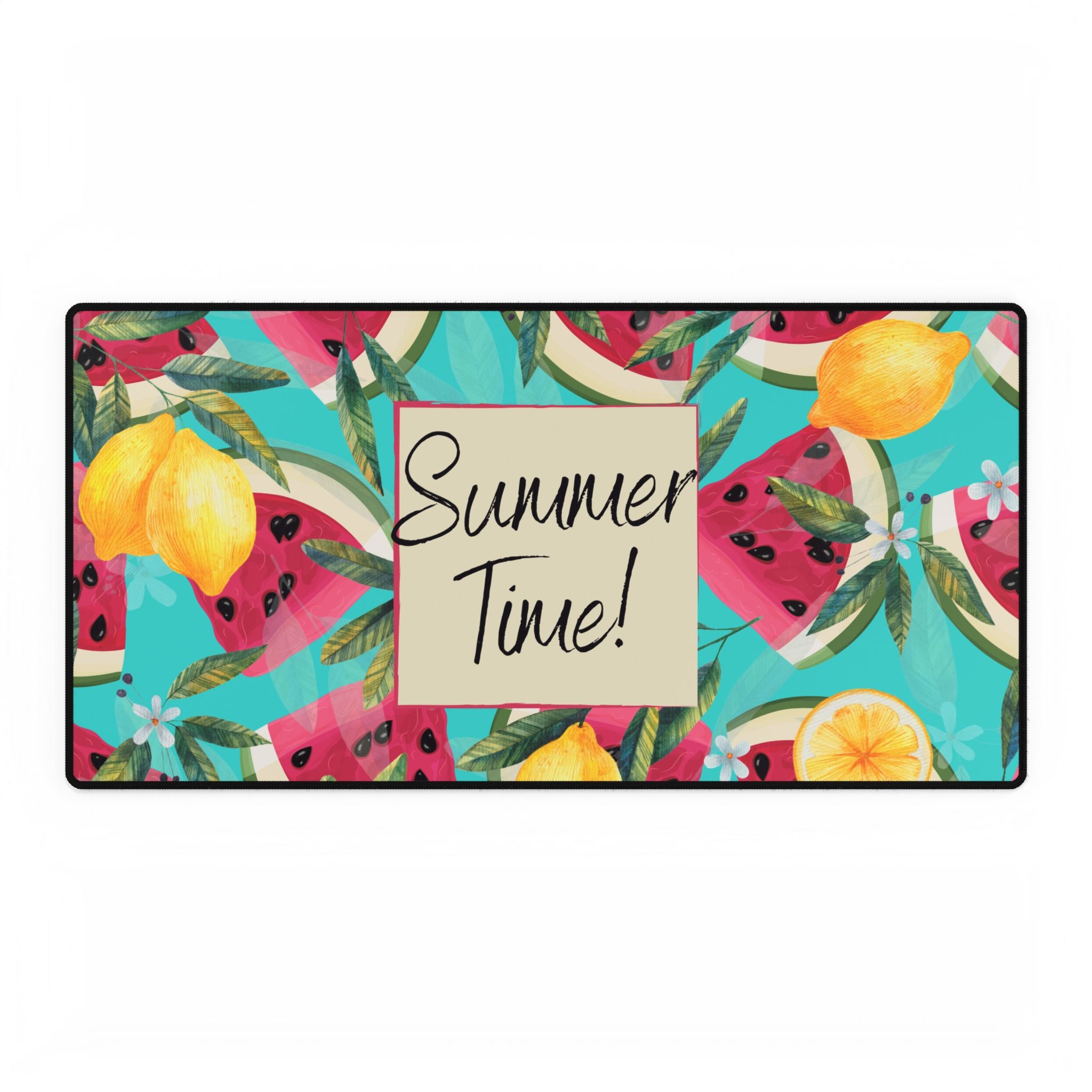 Desk Mat - Summer Time, Bright & Cheerful Summer Design for Home Office and College Students