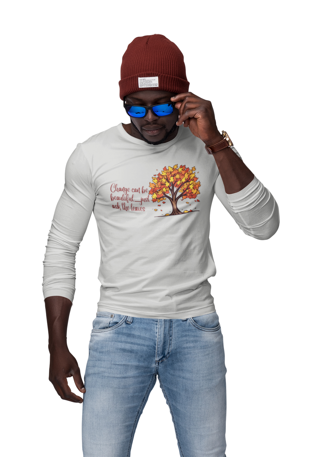 Autumn Tree Long Sleeve Tee - Cozy Fall Shirt