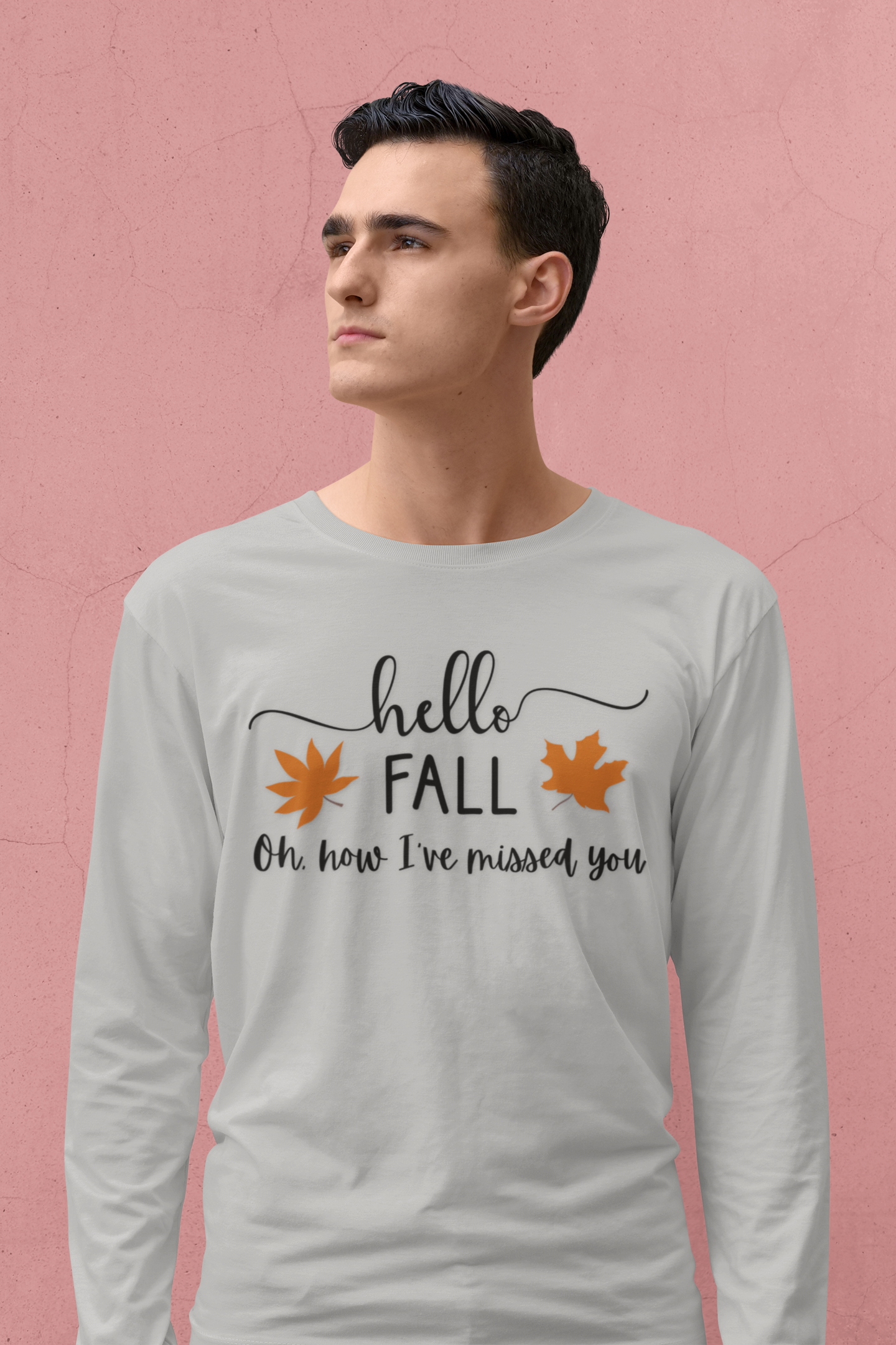 Fall Long Sleeve Tee, Cozy Autumn Shirt, Unisex Graphic Tee, Seasonal Apparel, Thanksgiving Gift, Hello Fall Shirt