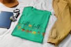 Fall-Themed Unisex T-Shirt - Hello Fall Graphic Tee, Autumn Apparel, Seasonal Gift, Cozy Casual Wear, Halloween Top