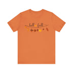 Fall-Themed Unisex T-Shirt - Hello Fall Graphic Tee, Autumn Apparel, Seasonal Gift, Cozy Casual Wear, Halloween Top