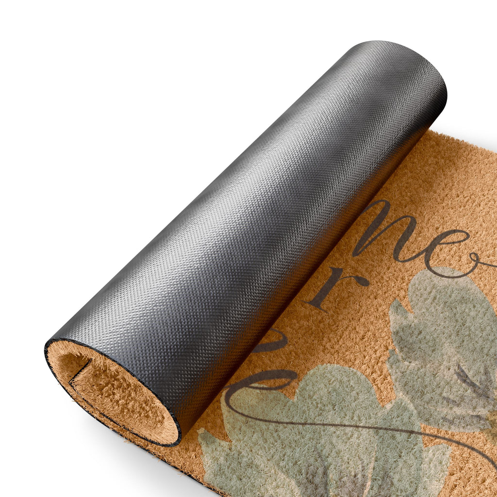 Welcome to our Home Doormat with Elegant Floral Design