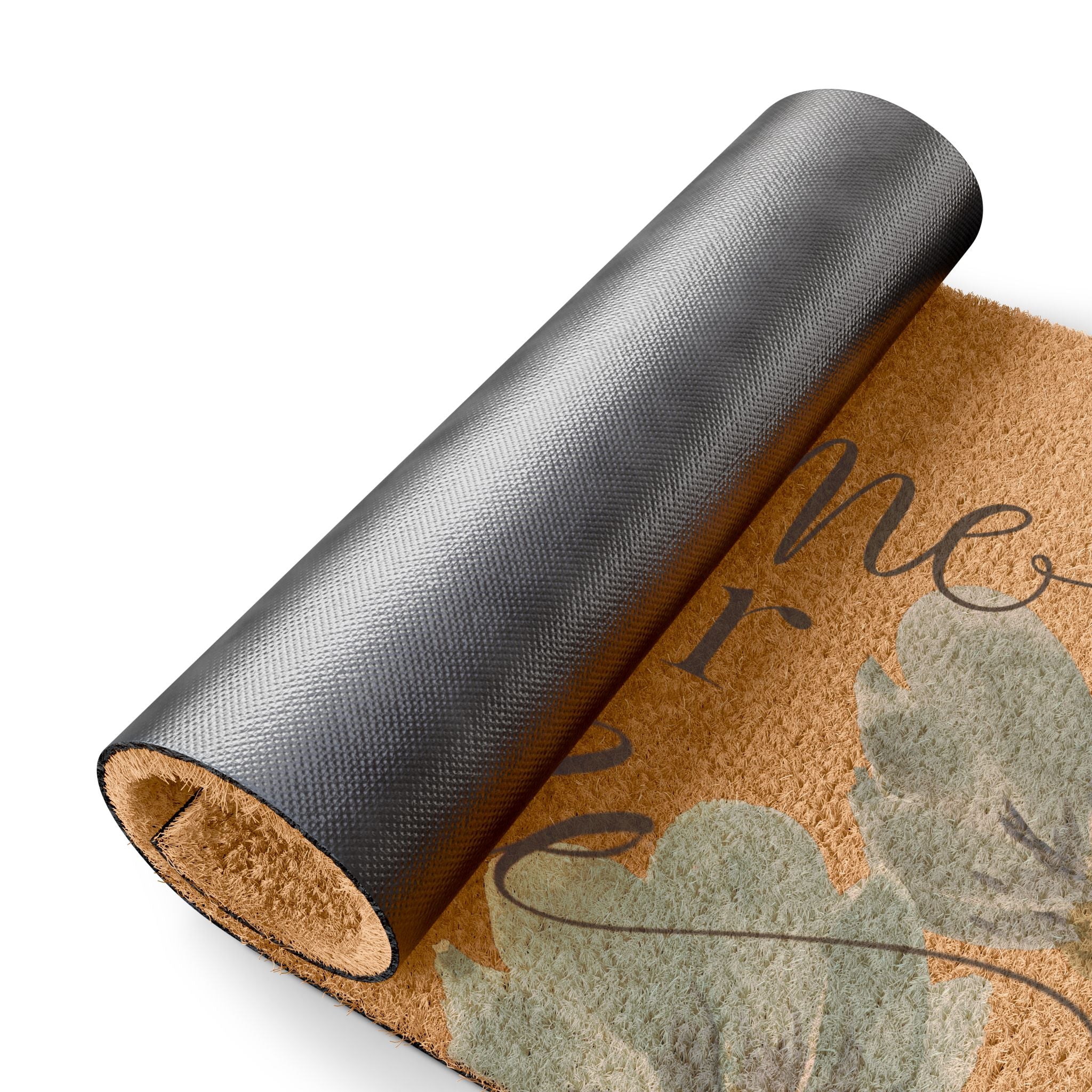 Welcome to our Home Doormat with Elegant Floral Design