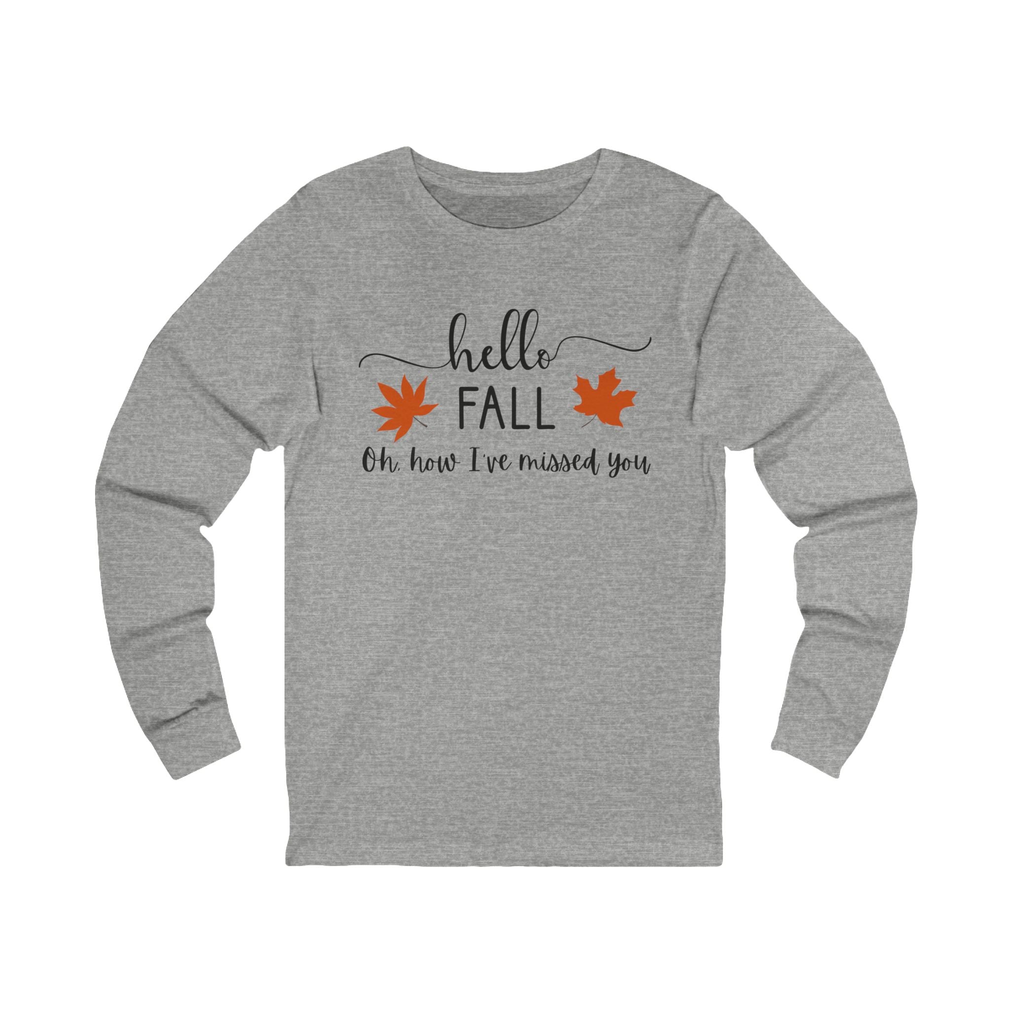 Fall Long Sleeve Tee, Cozy Autumn Shirt, Unisex Graphic Tee, Seasonal Apparel, Thanksgiving Gift, Hello Fall Shirt