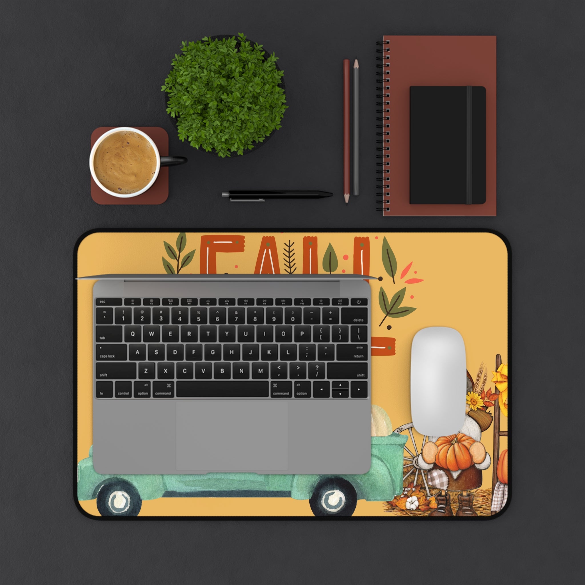 Fall-Themed Desk Mat, Festive Desk Accessories, Fall Decor, Home Office Mat, Seasonal Office Supplies, Gift for Fall Lovers