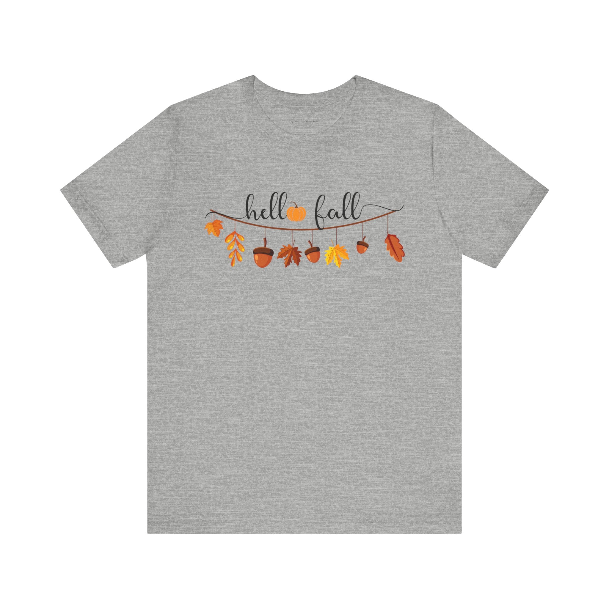 Fall-Themed Unisex T-Shirt - Hello Fall Graphic Tee, Autumn Apparel, Seasonal Gift, Cozy Casual Wear, Halloween Top