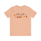 Fall-Themed Unisex T-Shirt - Hello Fall Graphic Tee, Autumn Apparel, Seasonal Gift, Cozy Casual Wear, Halloween Top