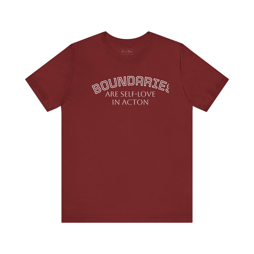 Self-Love Boundaries Tee, Unisex Jersey T-Shirt, Positive Affirmation Shirt, Conscious Living Apparel, Mindfulness Gift