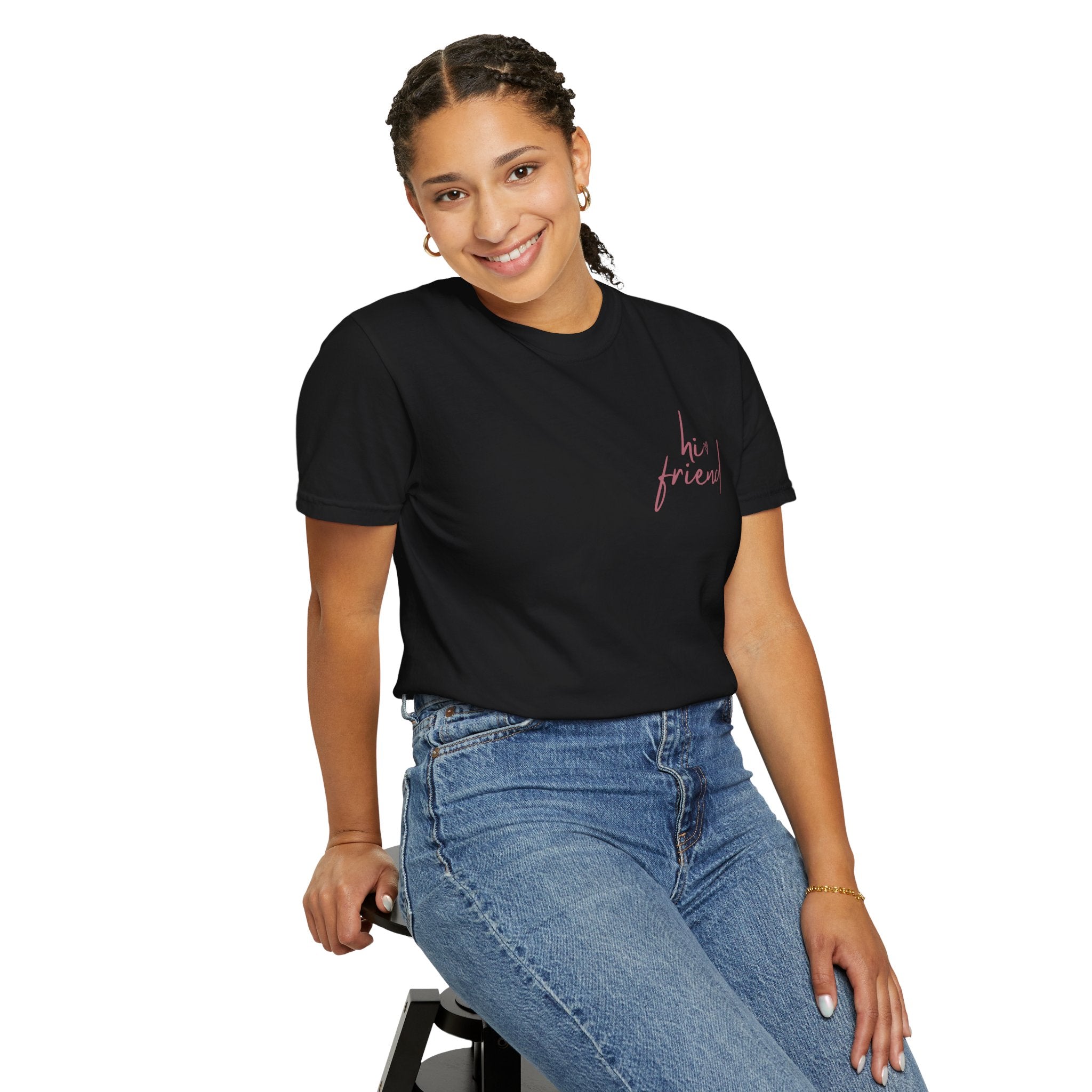 Comfort Colors Inspirational T-shirt: 'Hi Friend' & 'You Are Enough'