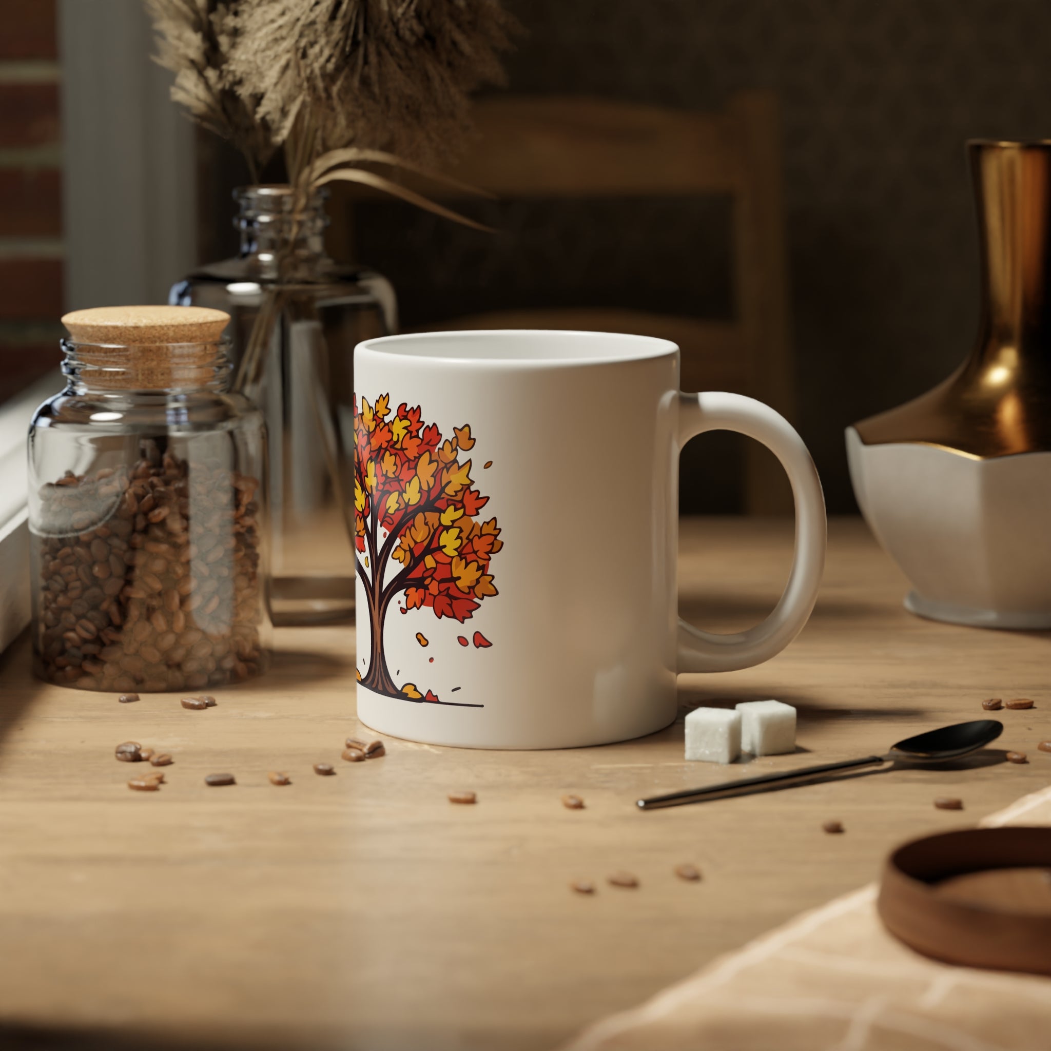 Autumn Inspirational Jumbo Mug, Fall Coffee Cup, 20oz Mug, Cozy Home Decor, Gift for Nature Lovers, Seasonal Drinkware